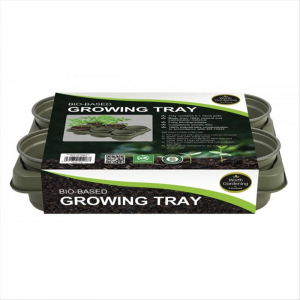 Bio-Based Growing Tray Pack of 6 x 12cm pots