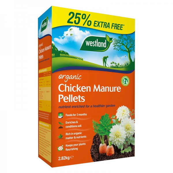 Organic Chicken Manure Pellets 2.25kg + 25%