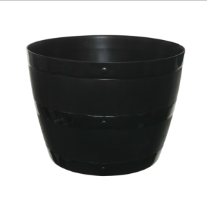 Barrel Planter Black 34cm