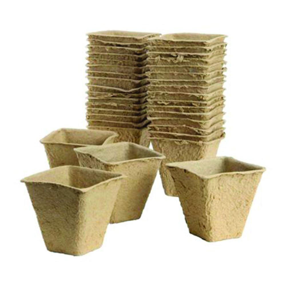 6cm Square Fibre Pots (80)