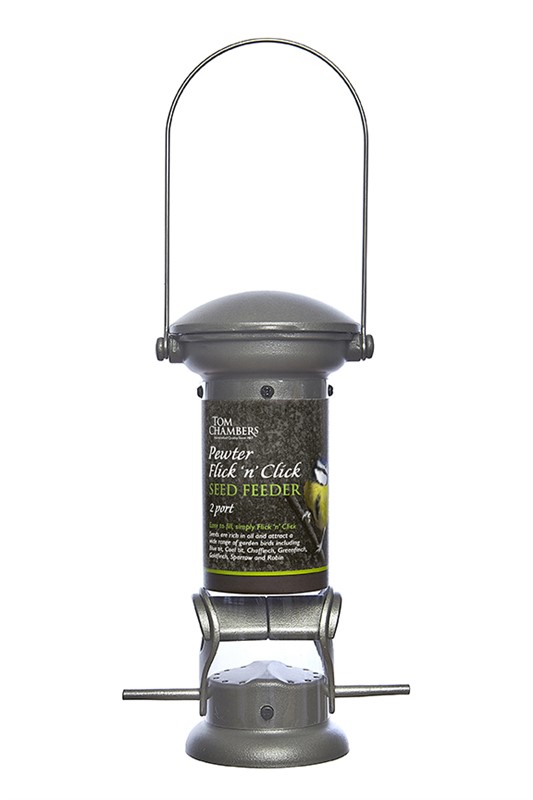 Pewter F 'n' C Seed Feeder - 2 p