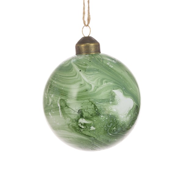 Glass Aisha Bauble 8cm