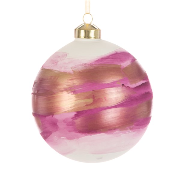 Glass Fabia Bauble 10cm