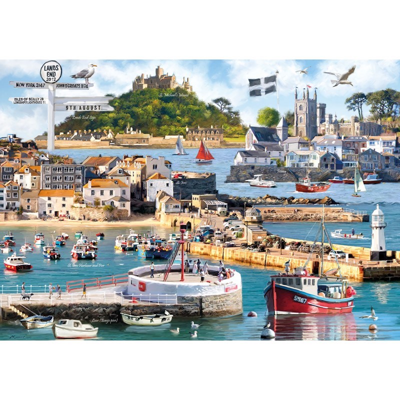 Jigsaw 1000 Piece Rectangular - Cornwall Montage