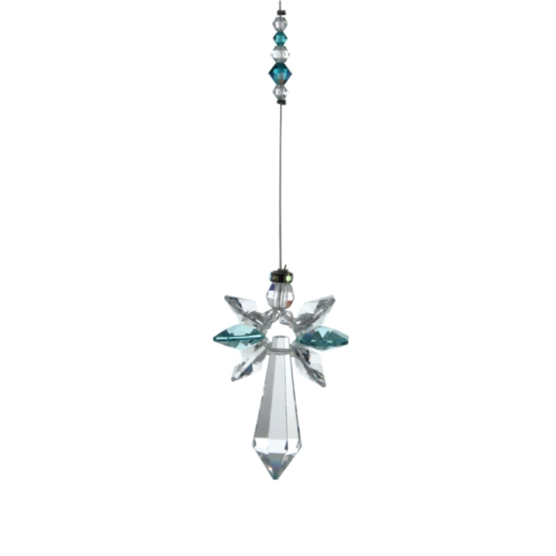 Large Guardian Angel Blue Zircon