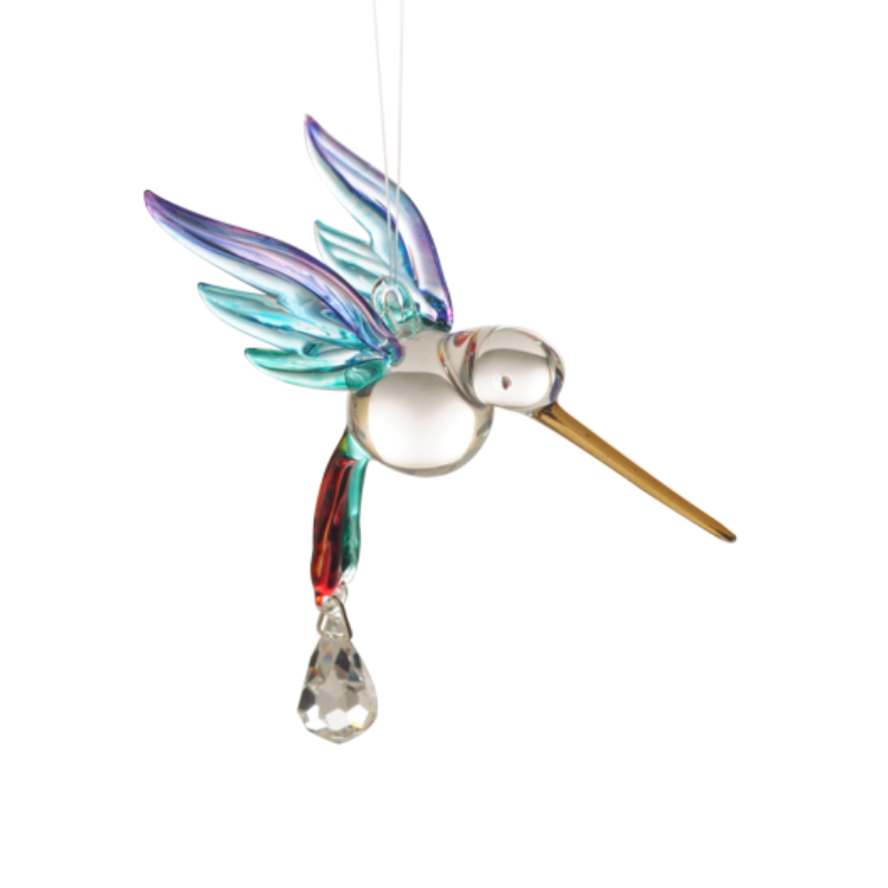 Fantasy Glass Hummingbird Rainbow