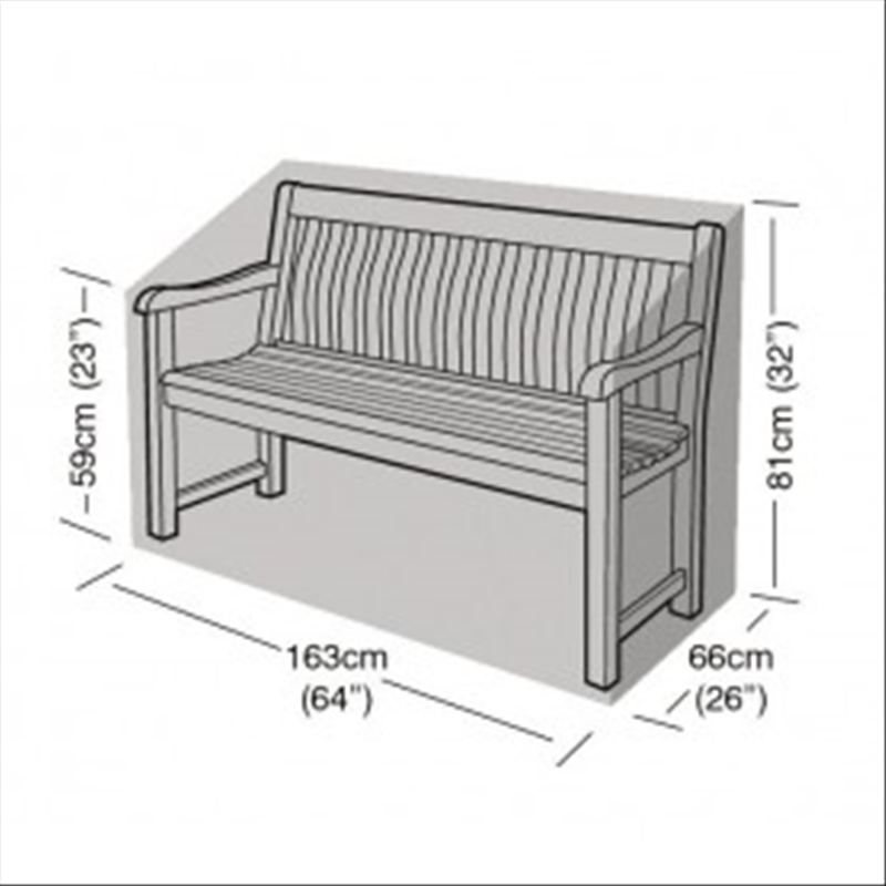 3 Seater Bench Cover, Black