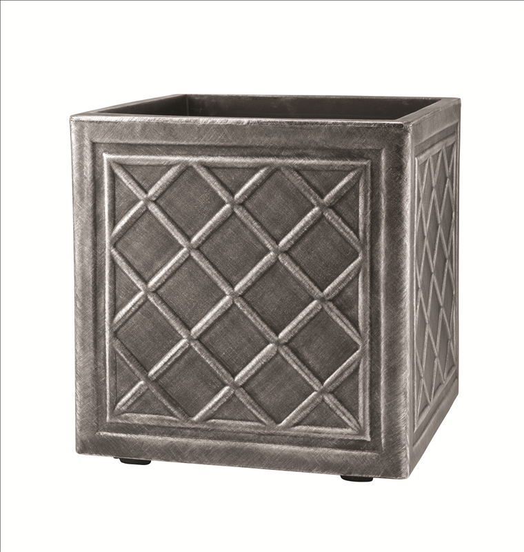 Square Lead Effect Planter 38x38cm Pewter