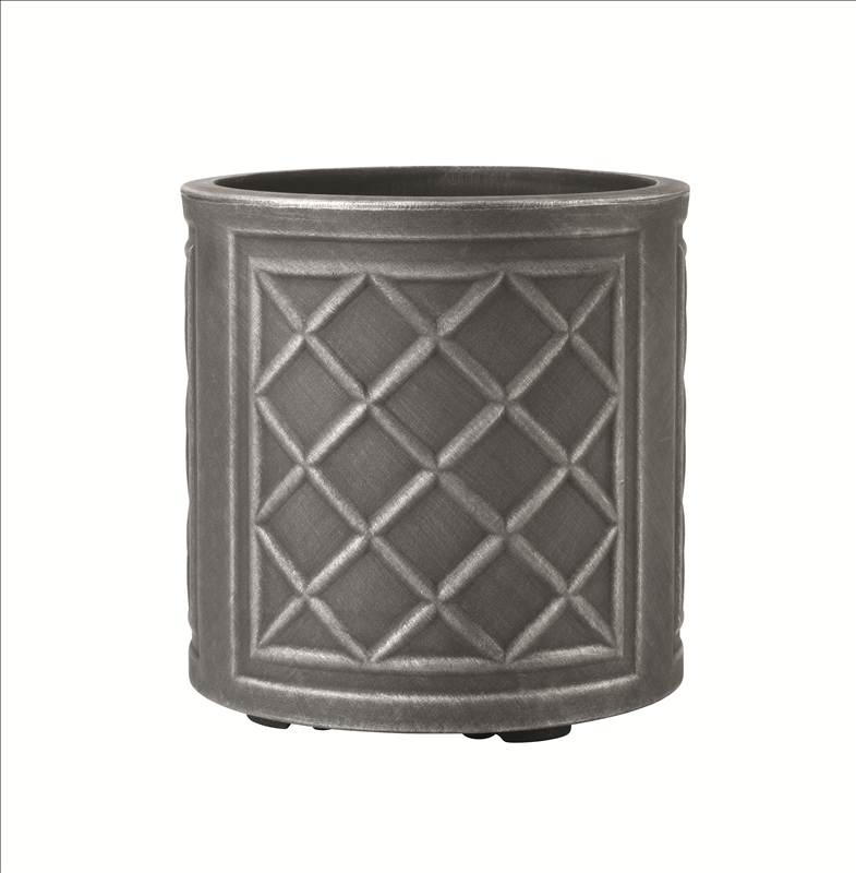 Round Lead Effect Planter 32x32cm Pewter