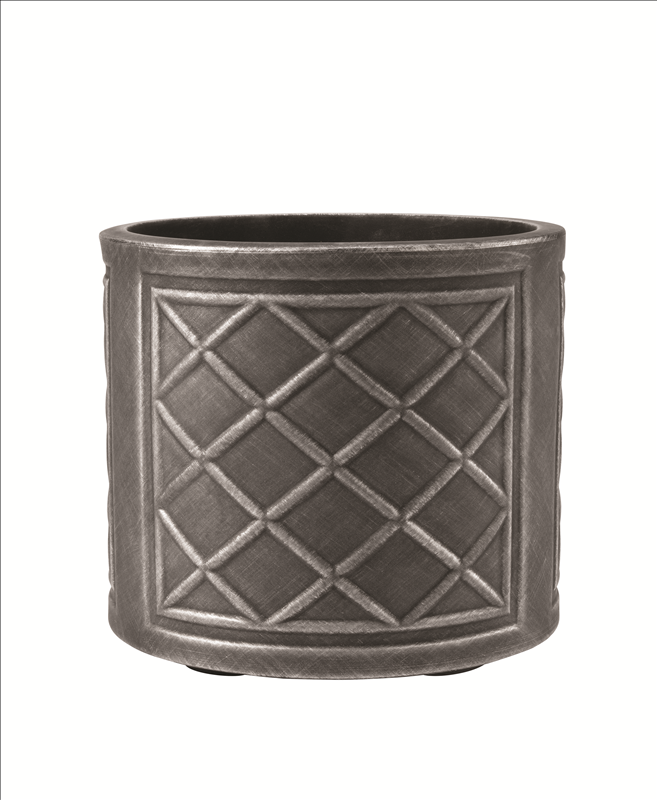 Lead Effect Round Planter 44x40cm Pewter