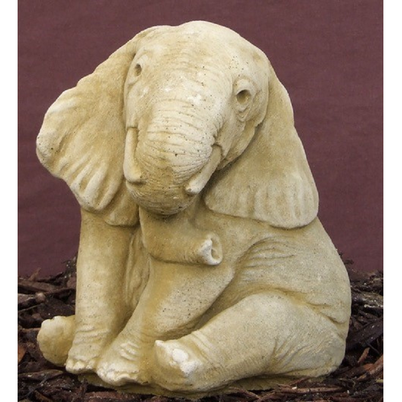 Elephant Down Garden Ornament