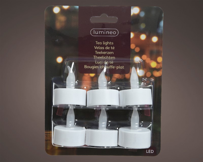 LED Tealight 6 pack Flame