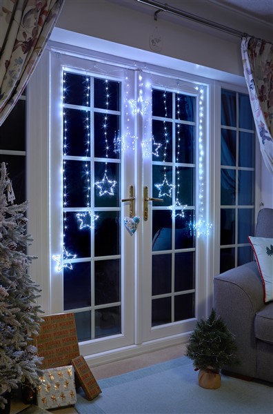 Star Curtain Lights - Cool White