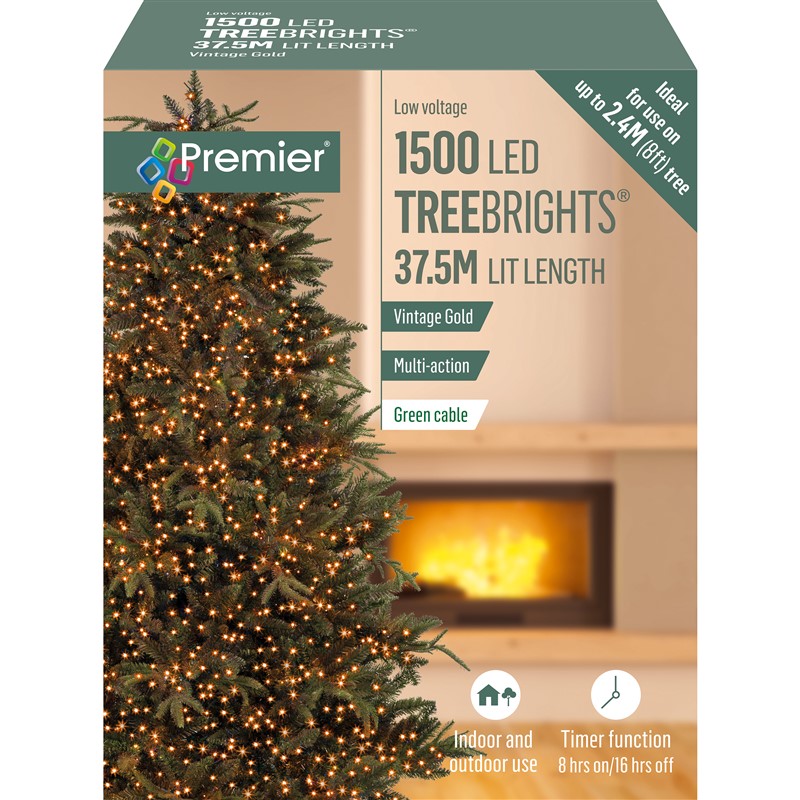 Tree Brights 1500 LED Vintage Gold
