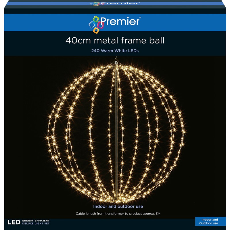 Black Metal Frame Ball 40cm