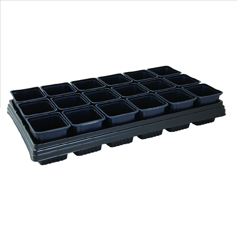 Growing Tray with 18 Square Pots