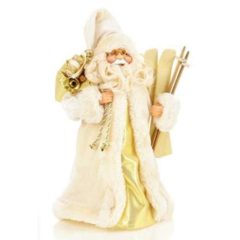 30cm Cream Tree Top Santa