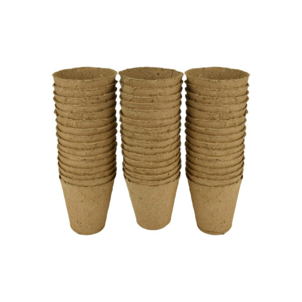 8cm Round Fibre Pots (48)