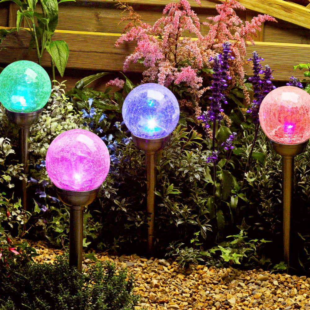 Colourful Garden Light Orbs - 5 pack