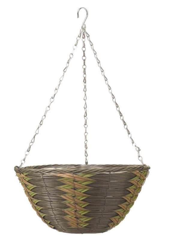 14” Safari Faux Rattan Basket