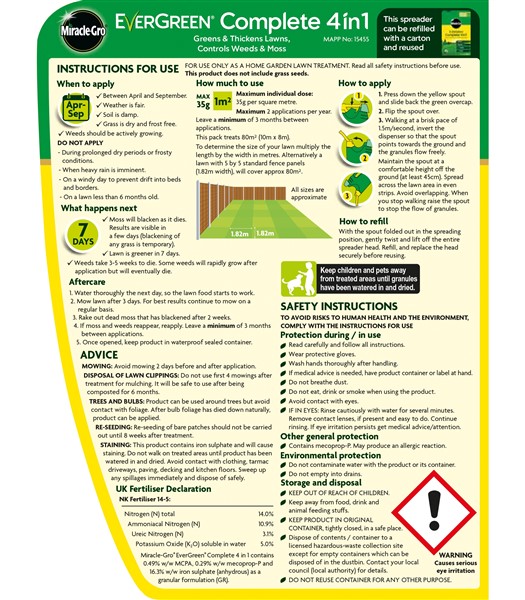 Miracle Gro Complete Spreader 4in1 80m2