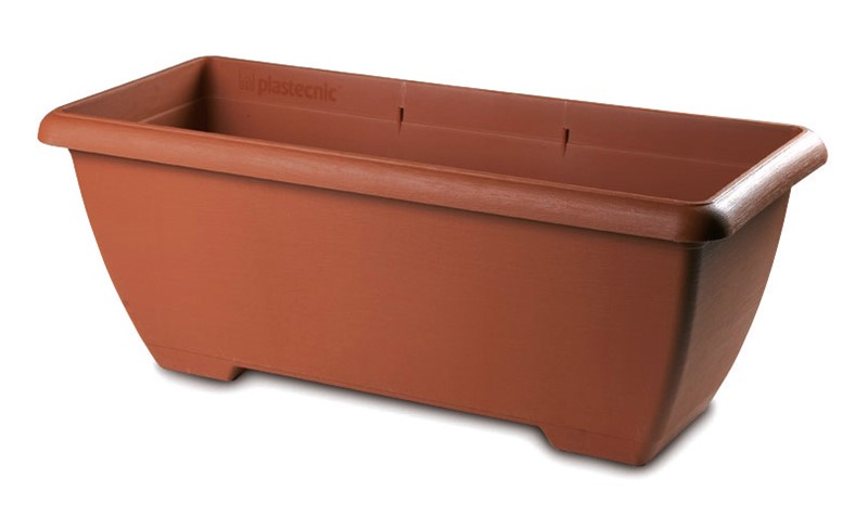 Deep Trough with Saucer Terracotta 45cm