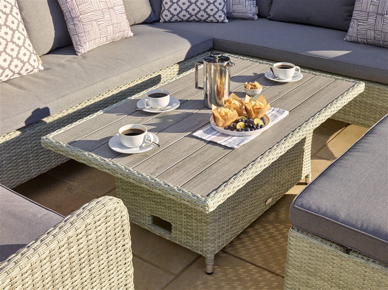 Tetbury L Shape Sofa Set Adjustable Table Iron Acton Garden Centre