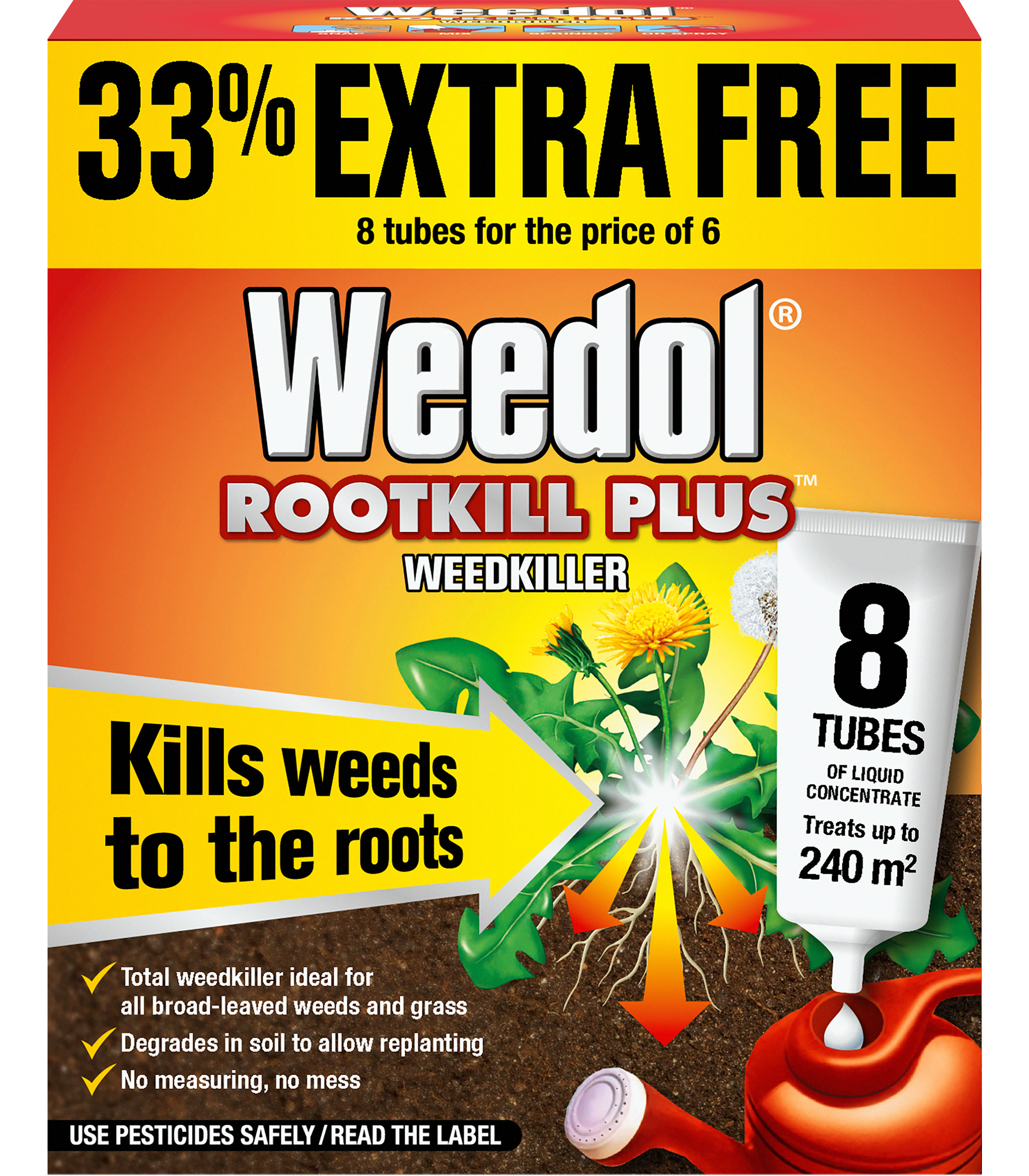 Weedol Rootkill Plus Tubes x6 +2