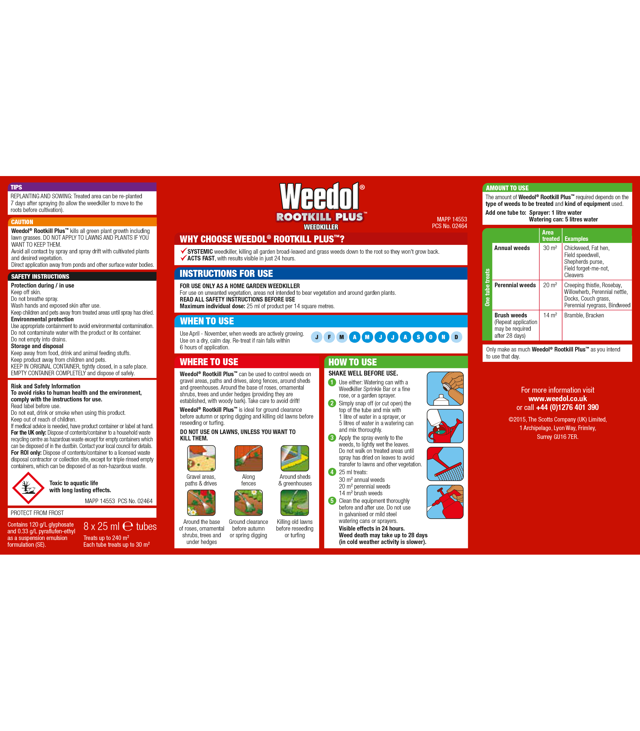 Weedol Rootkill Plus Tubes x6 +2