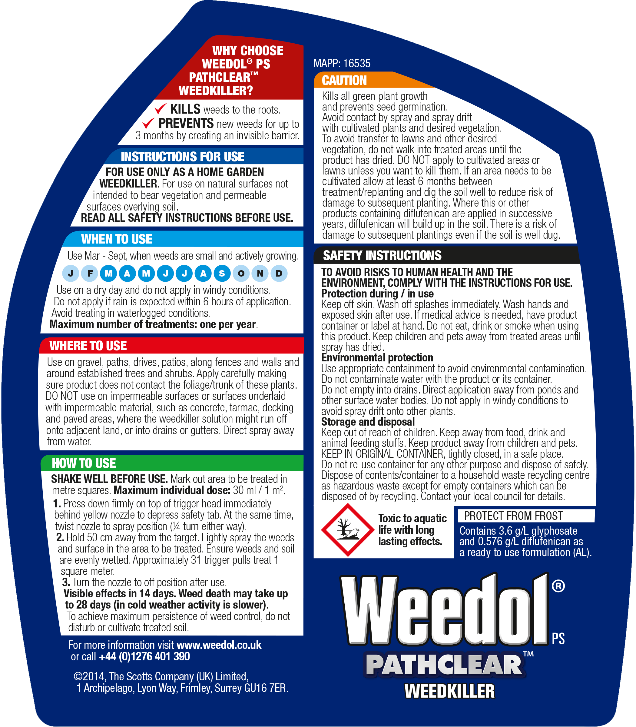 Weedol Pathclear Gun RTU 1L