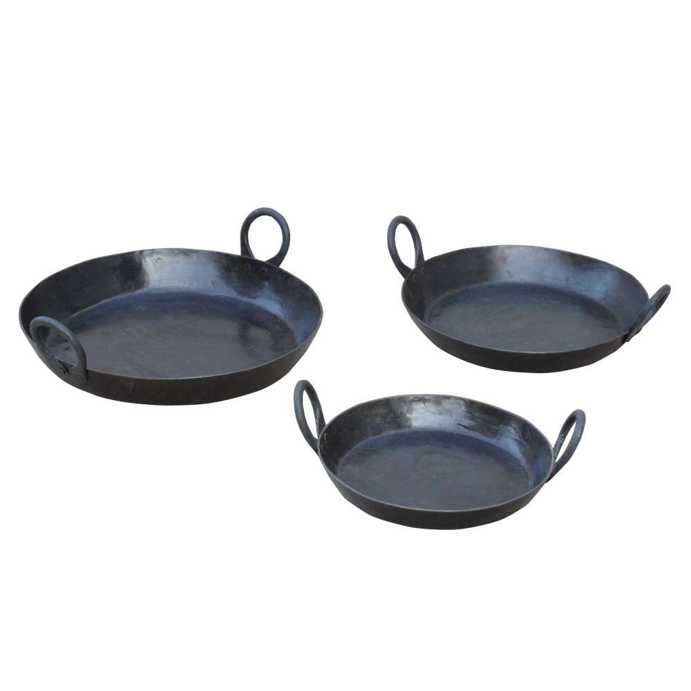 Set of 3 Skillets & Handle