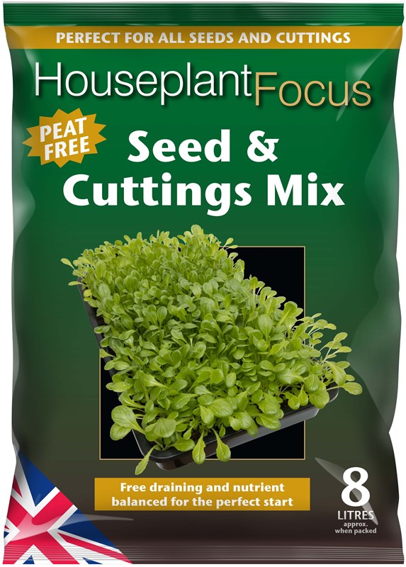 Houseplant Focus Seed & Cuttings Mix Peat Free 8L
