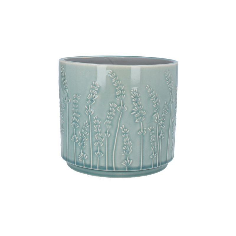 Blue Lavender Stoneware Pot Cover