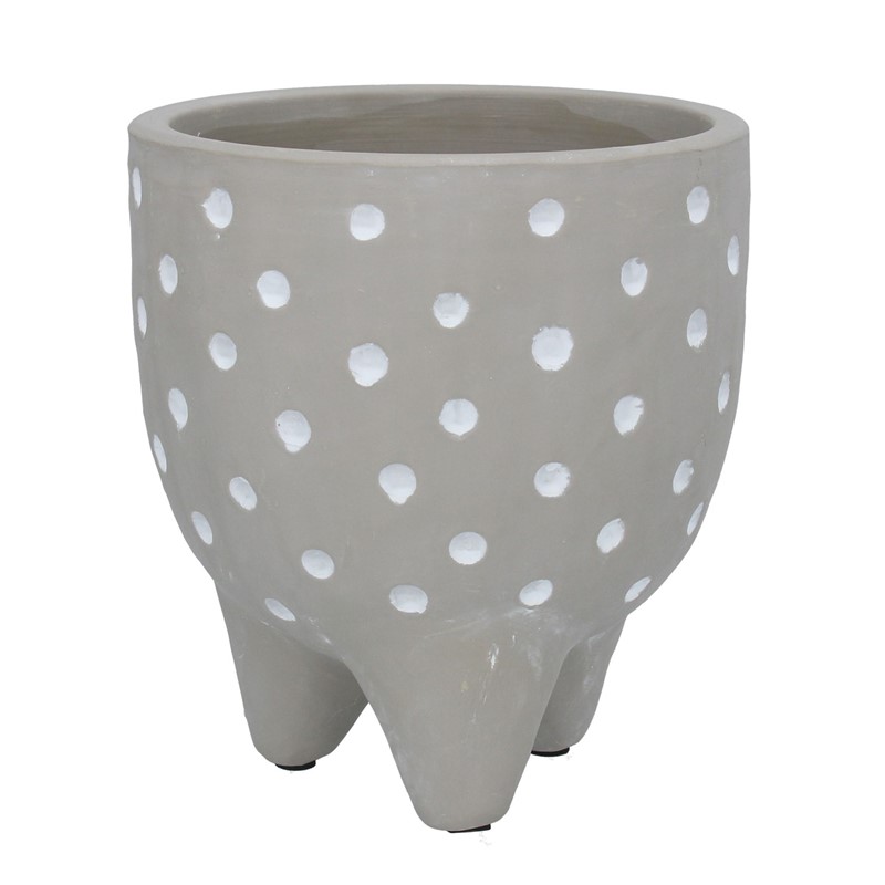 Grey Spot Terracotta Pot Cover