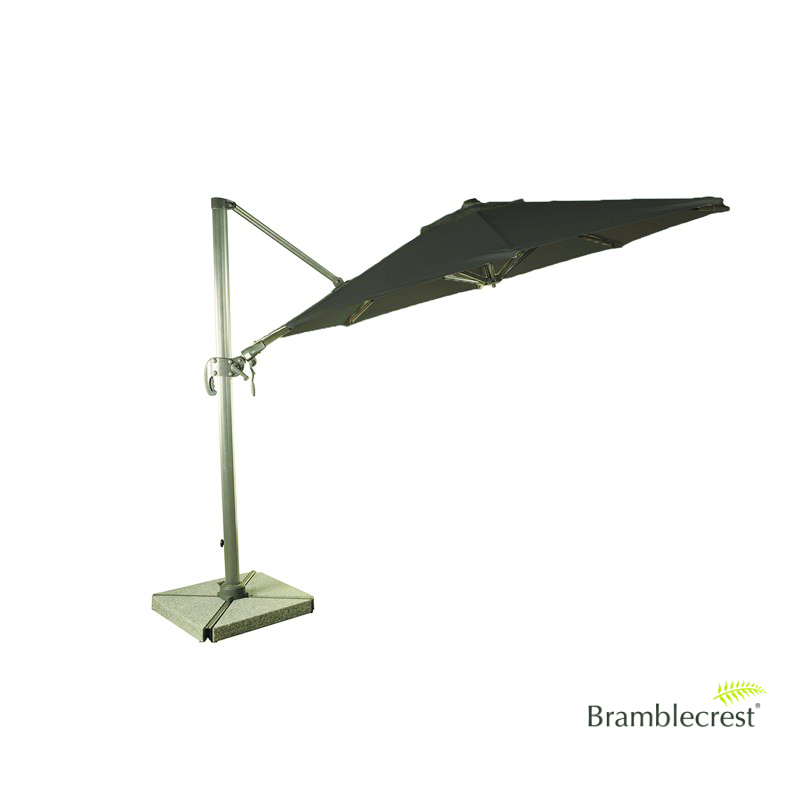 Bramblecrest Chichester Round Parasol - Grey
