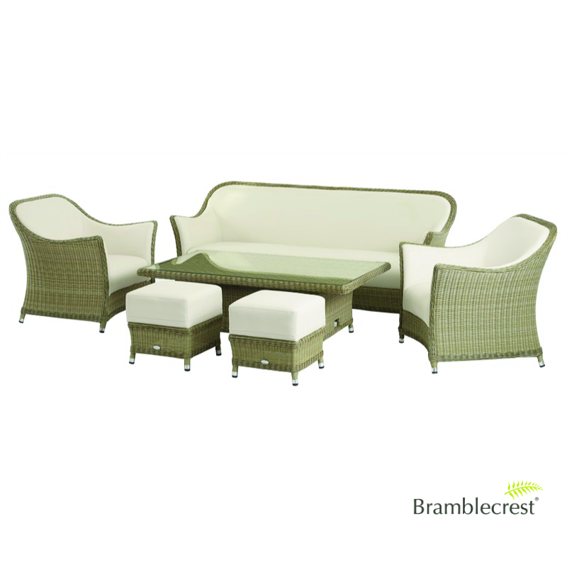 Bramblecrest Monte Carlo 3 Seat Sofa Set- Prairie/Pearl