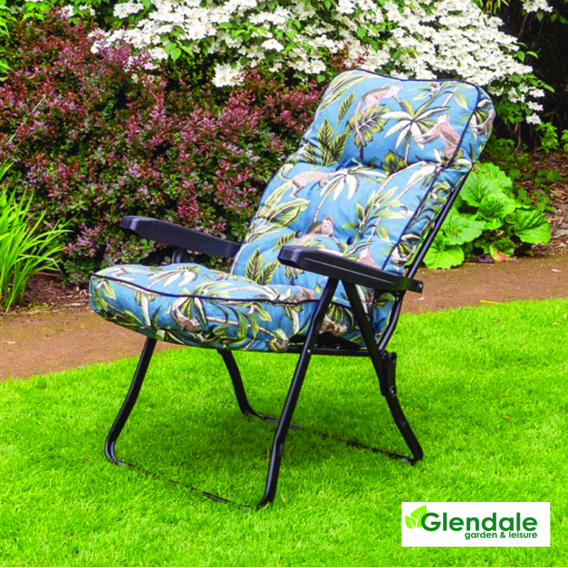 Glendale Tropical Blue Deluxe Recliner