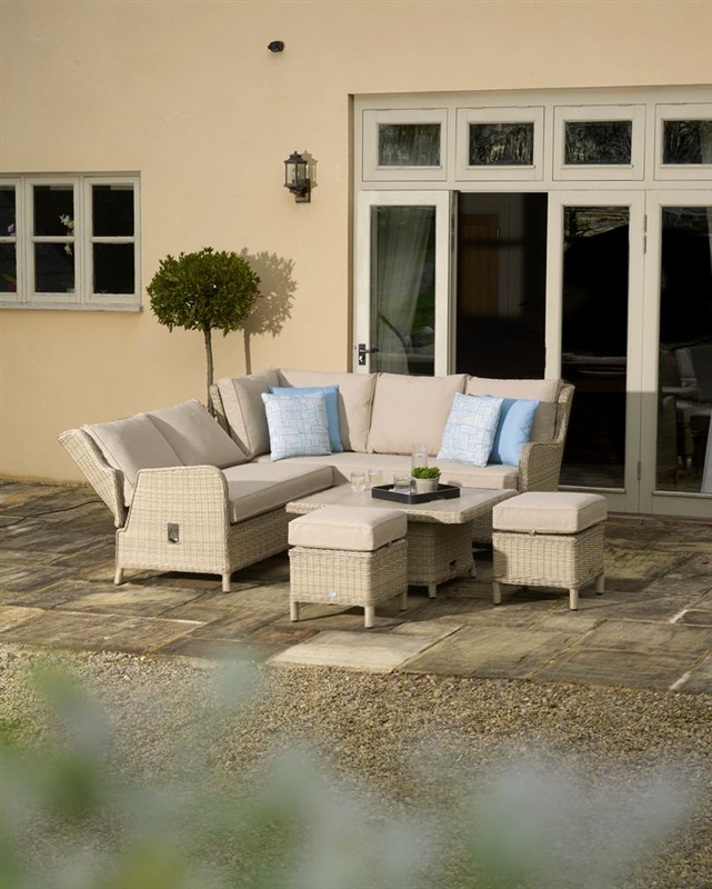 Bramblecrest Chedworth Reclining Mini Sofa Set - Sandstone - Image 5