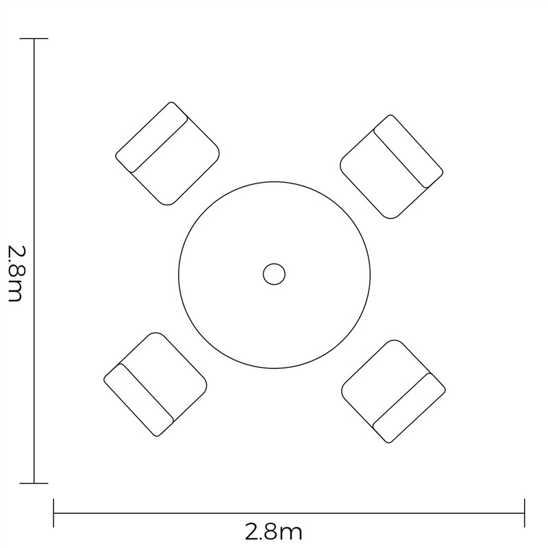 Hartman Portico 4 Seat Round Set - Image 4