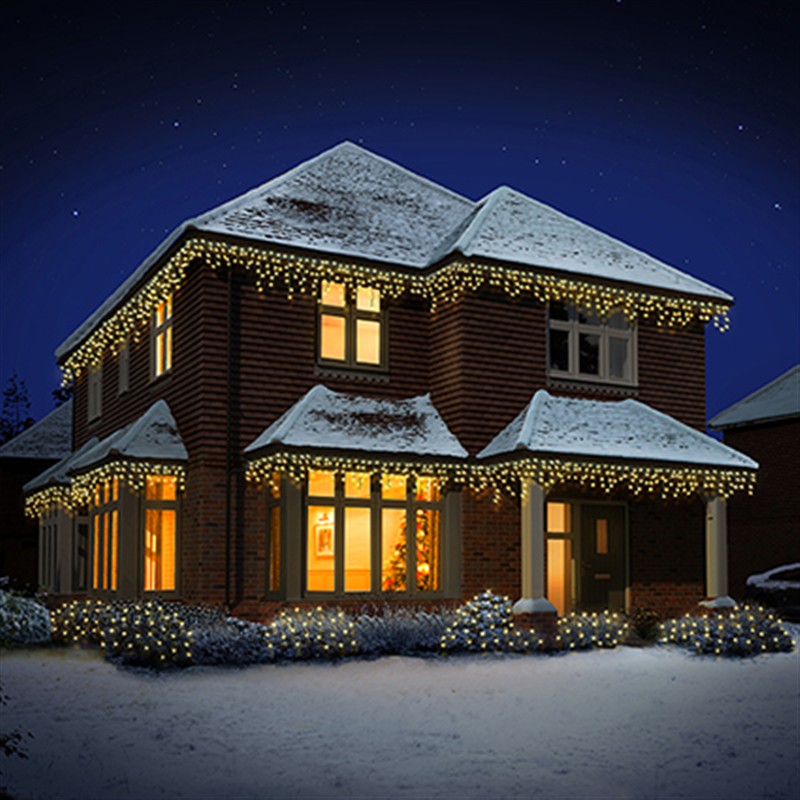 Frosted Icicles 460 LED - Warm White - Image 2