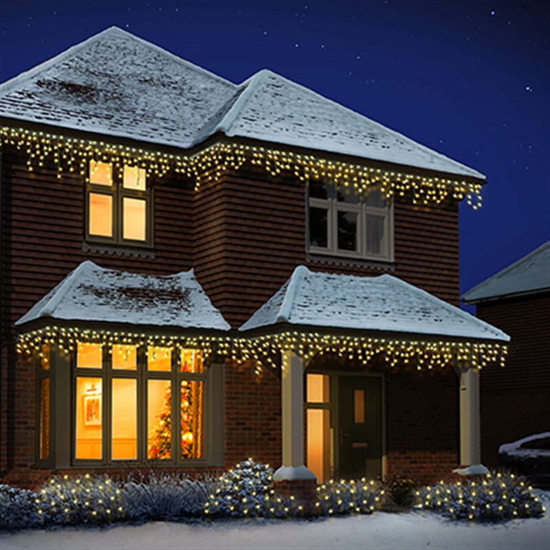 Frosted Icicles 460 LED - Warm White - Image 3